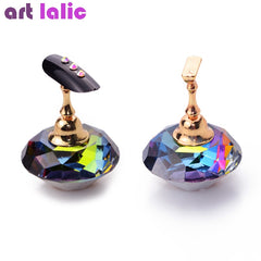 1Pc Magnetic Nail Holder Practice Training Display Stand Acrylic Crystal Holders Alloy False Nail Tip Salon DIY Manicure Tools